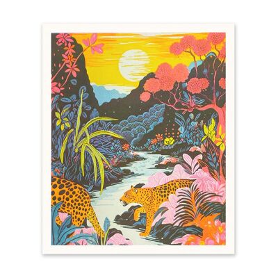 Léopards dans la jungle Art Print (11004)