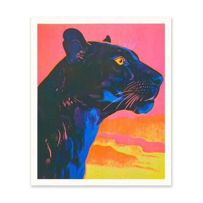 Schwarzer Panther Kunstdruck (11007)