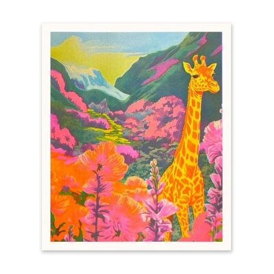 Impression artistique girafe (11017)