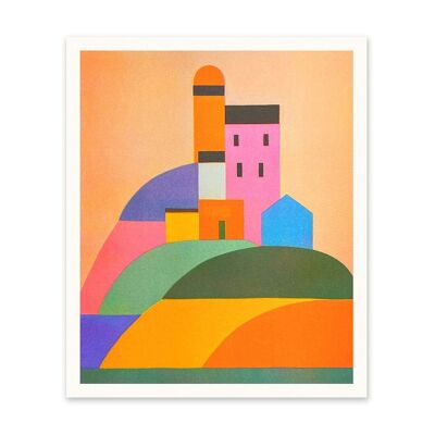 Colourful Buildings 1 Art Print (11018)