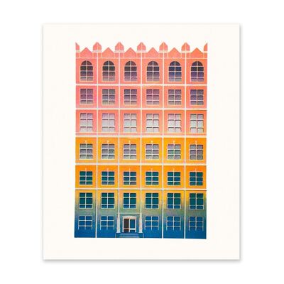 Farbverlauf-Hotel-Kunstdruck (11027)