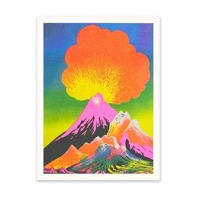 Vulcani al neon 1 Stampa artistica (10899)