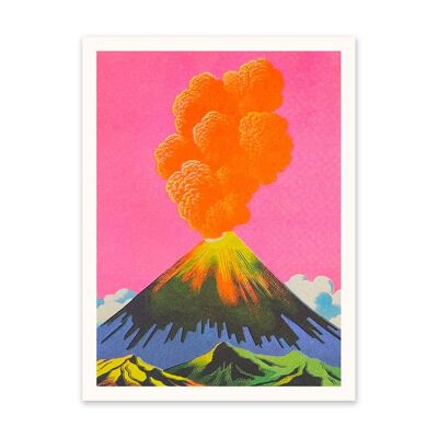Stampa artistica al neon vulcani 3 (10901)