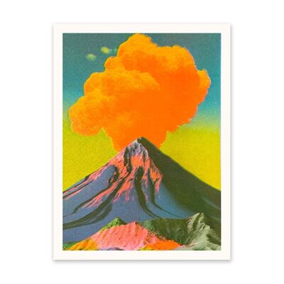 Stampa artistica al neon vulcani 4 (10902)