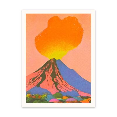 Volcans Néon 5 Impression artistique (10903)
