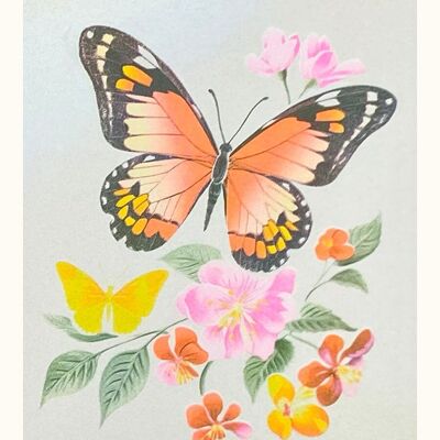 Stampa artistica con farfalle al neon 2 (10933)