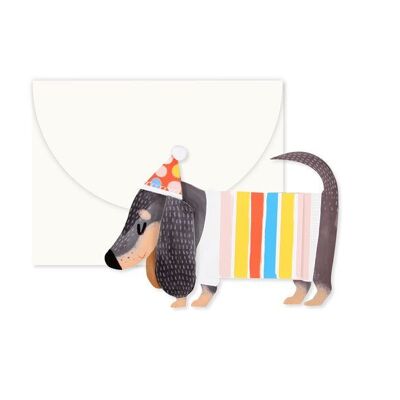 Dachshund Sliding Birthday Card (10626)