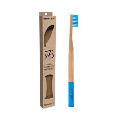Brosse a dents en bambou adulte - bleu