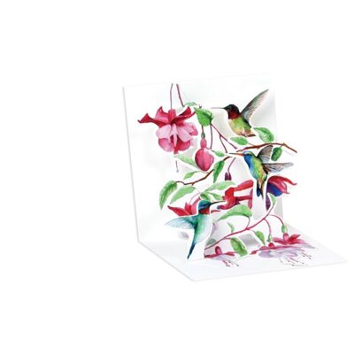 Tarjeta de felicitación en capas de colibrí (10651)