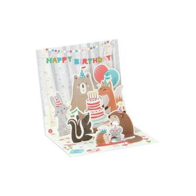 Carte d'anniversaire en couches Woodland (10653)