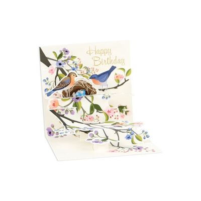 Perched Birds Layered Birthday Card (10648)