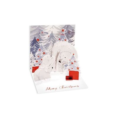 Polar Bears Layered Christmas Card (10656)