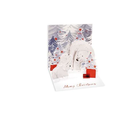 Carte de Noël en couches Ours polaires (10656)