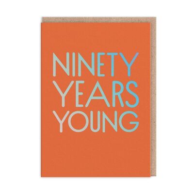 Tarjeta de cumpleaños de noventa años de juventud (9686)
