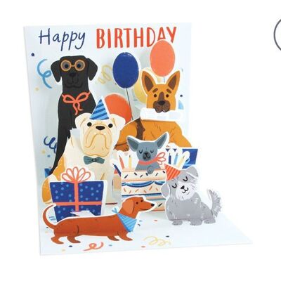 Tarjeta de felicitación en capas Woof Party (10636)