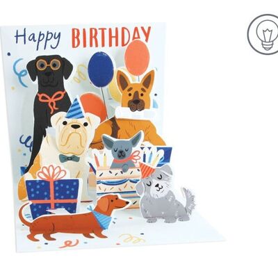 Woof Party Layered Greeting Card (10636)