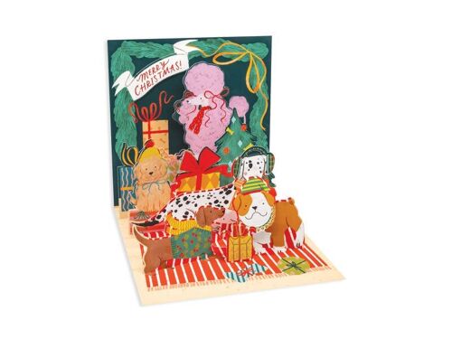 Puppy Gift Exhange Layered Greeting Card (10655)