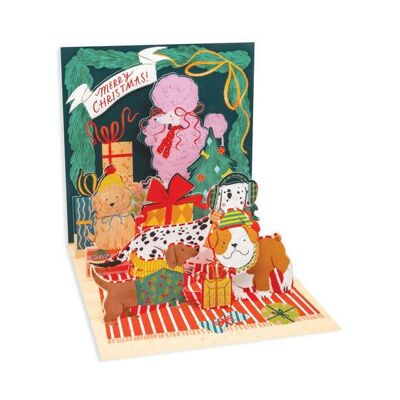 Puppy Gift Exhange Layered Greeting Card (10655)