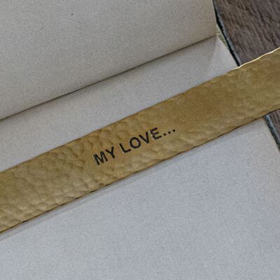 Marques-page en laiton "My love" #MP003