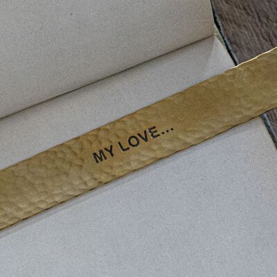 Segnalibro in ottone "Amore mio" #MP003