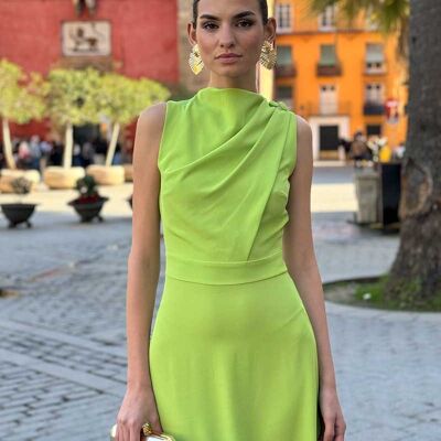 Vega midi dress with flare for women
