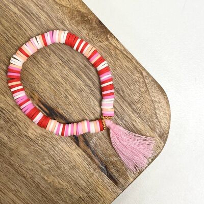 Bracelet estival pour enfants avec pompon | bijoux pour enfants faits à la main