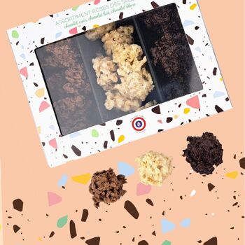 Coffret assortiment roses des sables | collection ECLATS | Chocolat artisanal Chocodic 1