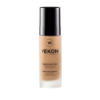 Vegan matte foundation for black, mixed and Mediterranean skin YK008 Honey