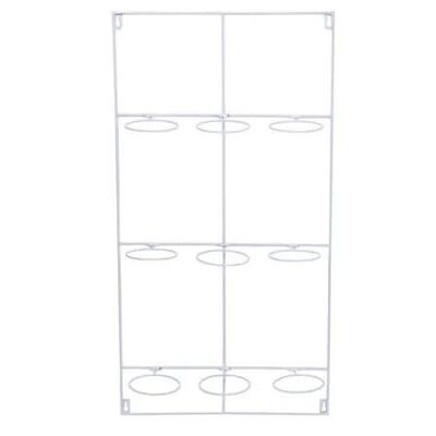 Supports muraux Artstone en métal blanc pour neuf pots de fleurs 39x75cm