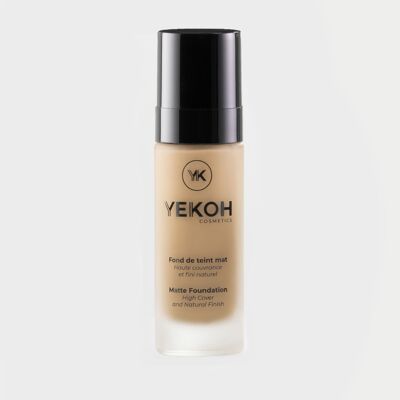 Vegan matte foundation for black, mixed and Mediterranean skin YK009 Siena