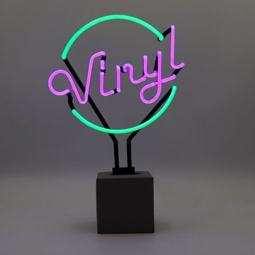 Neon 'Vinyl' Sign - Green