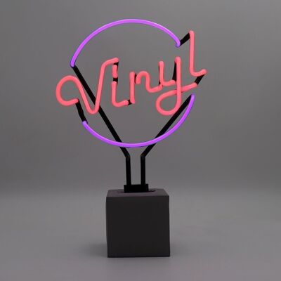 Neon 'Vinyl' Sign - Purple