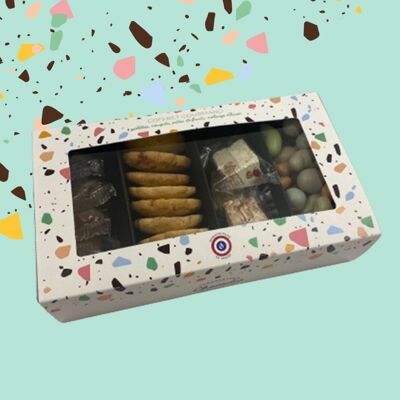 Coffret gourmand biscuits chocolat nougats pates de fruit | collection ECLATS | Chocolat artisanal Chocodic