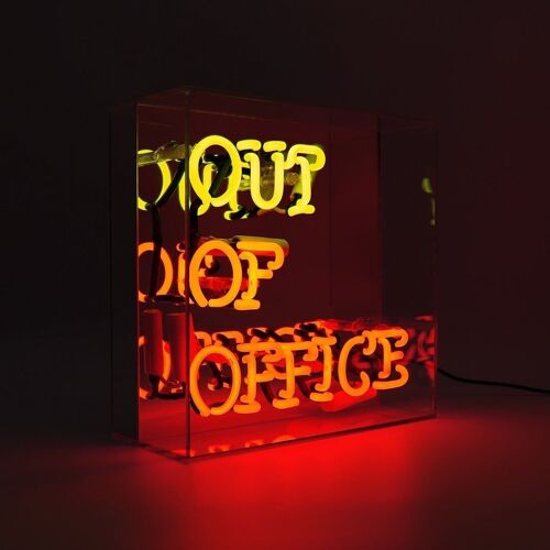 Out Of Office' Glass Neon Sign