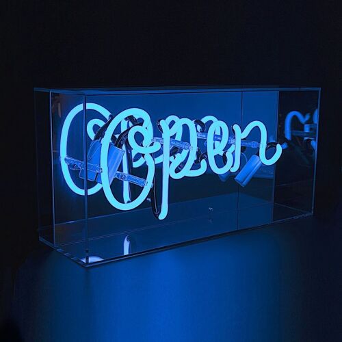 Open' Glass Neon Sign