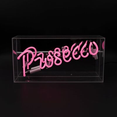 Prosecco'-Glas-Leuchtreklame