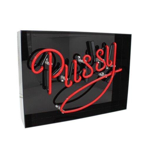 Pussy' Acrylic Box Neon Light