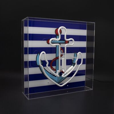 Anchor' Large Glass Neon Sign