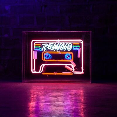 Cassette' Acrylic Box Neon Light