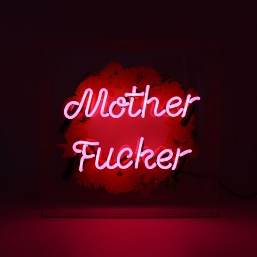 Mother F*cker' Large Glass Neon Sign