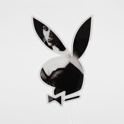 Playboy X Locomocean - B&W Playboy Bunny LED Neón para montaje en pared