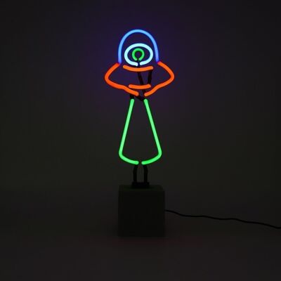 Neonschild „UFO“.