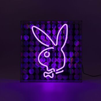 Playboy X Locomocean - Disco Bunny - Enseigne en verre néon - Violet 1