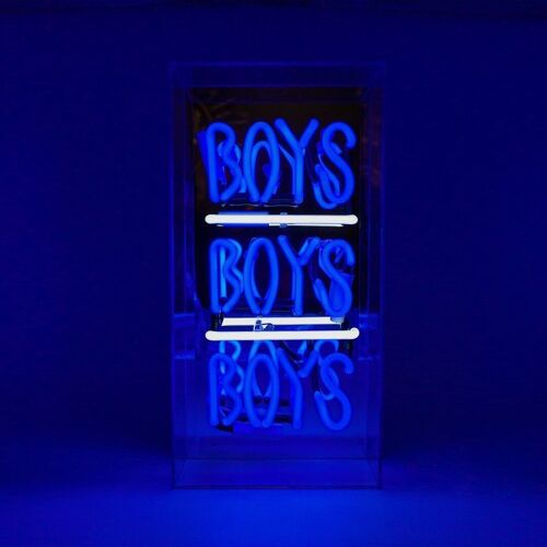 Boys Boys Boys' Glass Neon Sign