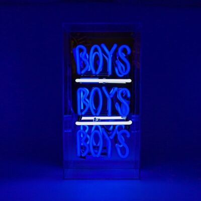 Boys Boys Boys' Glass Neon Sign