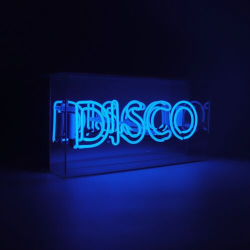 Disco' Glass Neon Sign - Blue