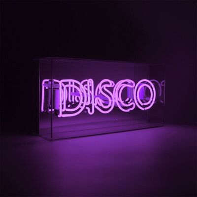 Letrero de neón de cristal Disco - Púrpura