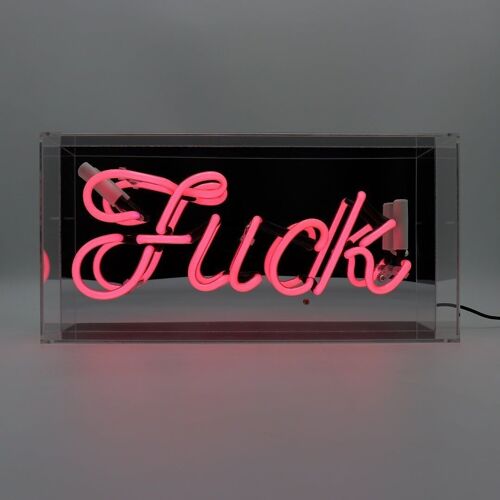 Fuck' Glass Neon Sign - Pink