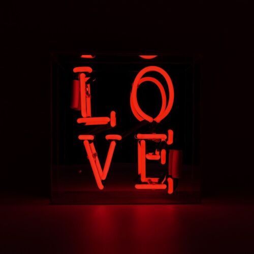 Love' Glass Neon Sign - Red