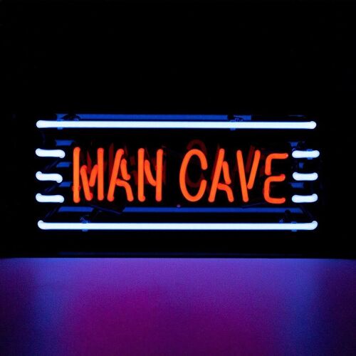 Man Cave' Glass Neon Sign